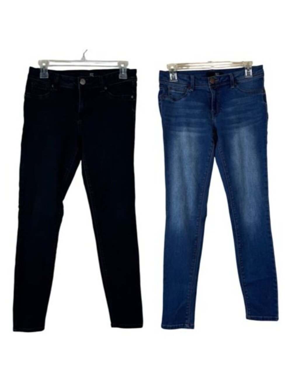 1822 Denim Lot of 2 Skinny Jeans Women's Size 28 Black Blue Casual Denim